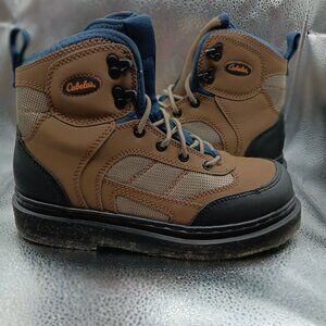 Cabela's Men's Size 8 Ultralight II Felt Wading Boots Brown